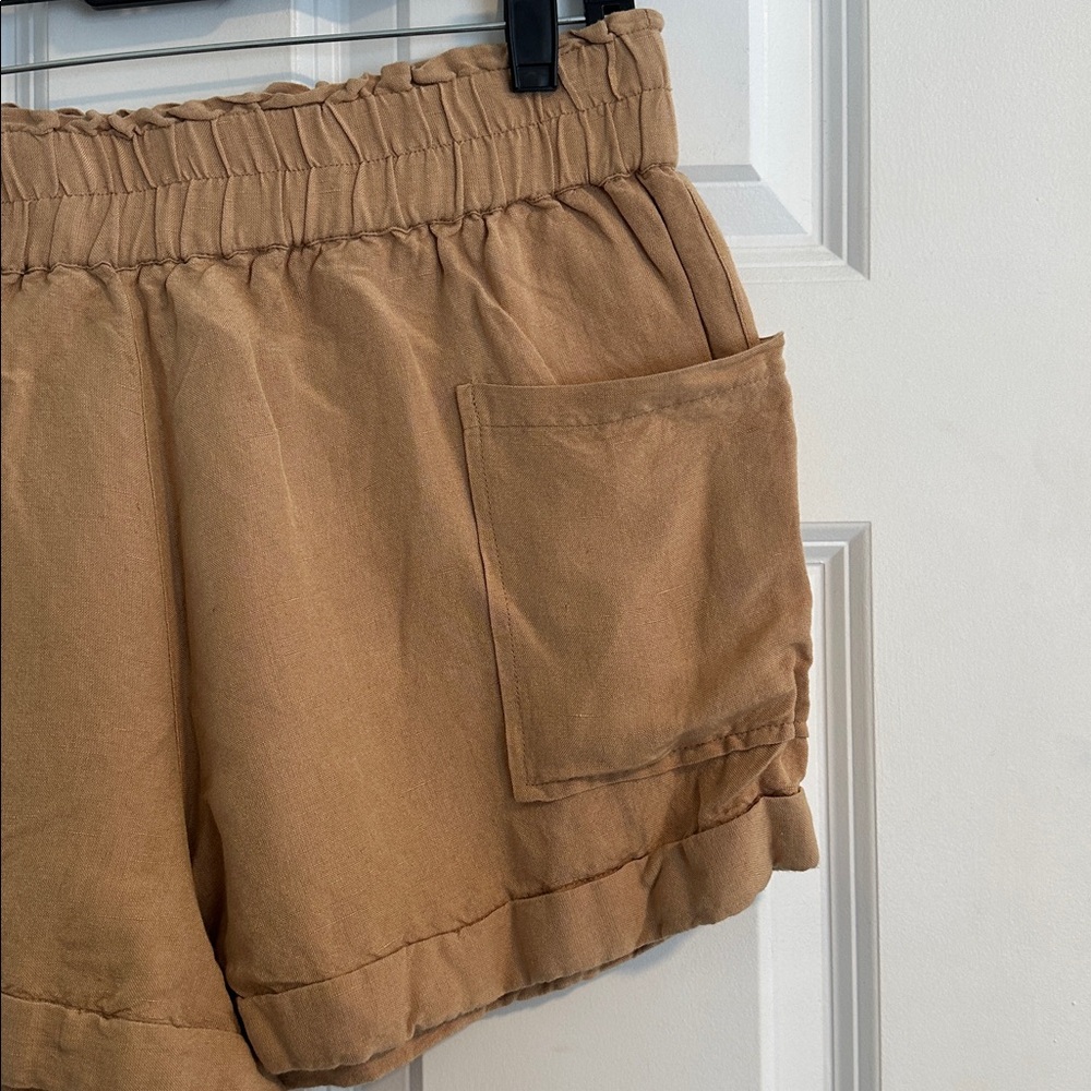 NWOT Show Me Your Mumu Disilvio Shorts in Tan Linen size L - Picture 7 of 14